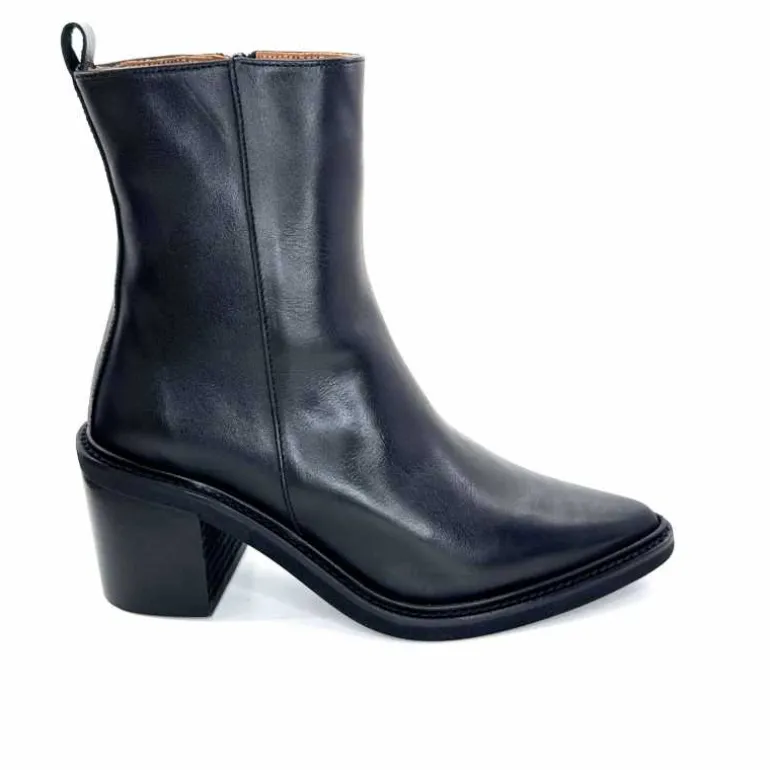 belang Bottines Ivoire 303 Cuir Noir Outlet