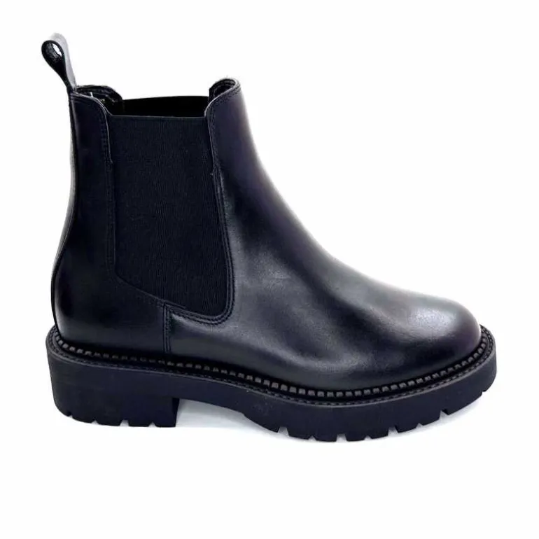 Ivoire0235a Bottines Ivoire 124-25830 Cuir Noir Fashion