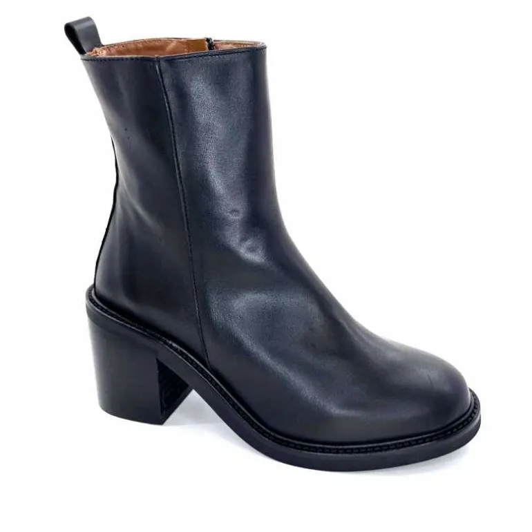 belang Bottines Ivoire 300 Cuir Noir Cheap