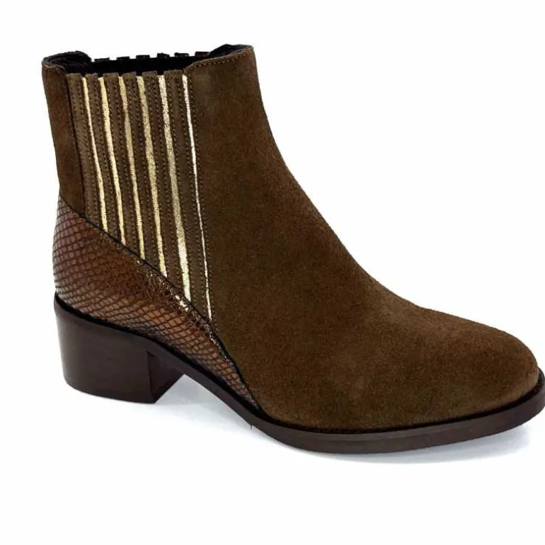 We Do Bottines Ivoire 99885 Daim Marron Cheap