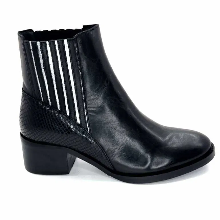 We Do Bottines Ivoire 99885 Daim Noir Outlet