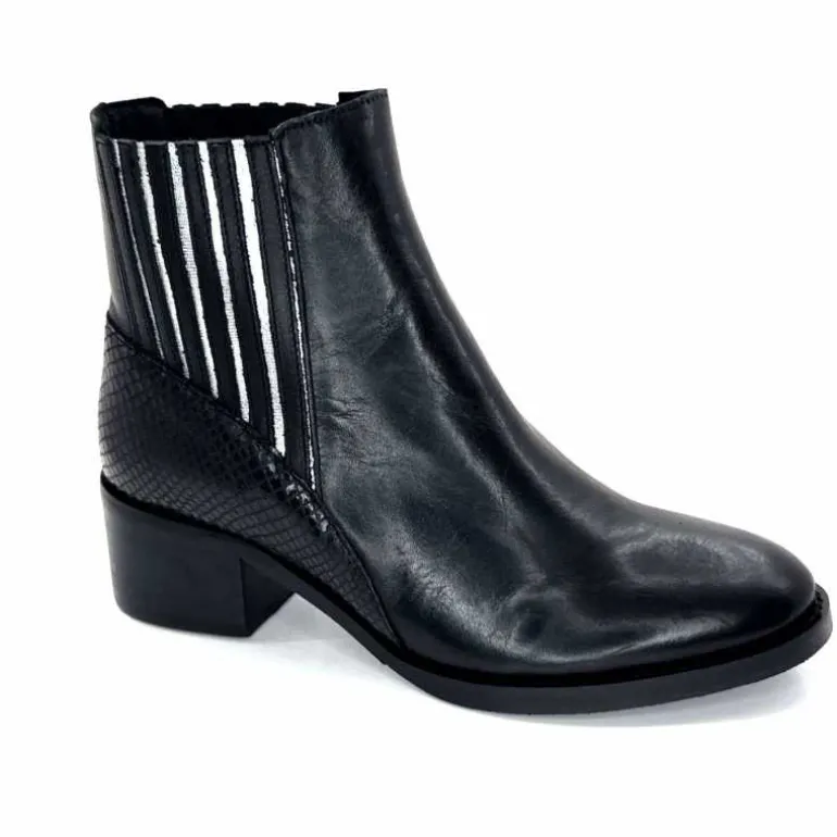 We Do Bottines Ivoire 99885 Daim Noir Outlet