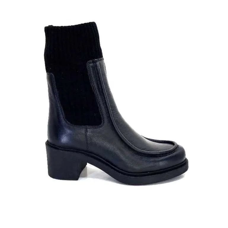 398-ivoire Bottines Ivoire 6131 Livv Cuir Noir Store