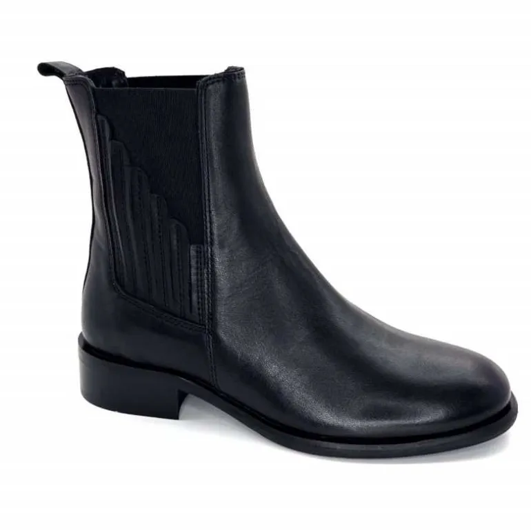 marcha / m.moustafa Bottines Ivoire Lot 3068 Cuir Noir Outlet