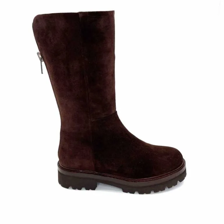 marcha / m.moustafa Bottines Ivoire Mk 3579 Cuir Daim Marron Fashion