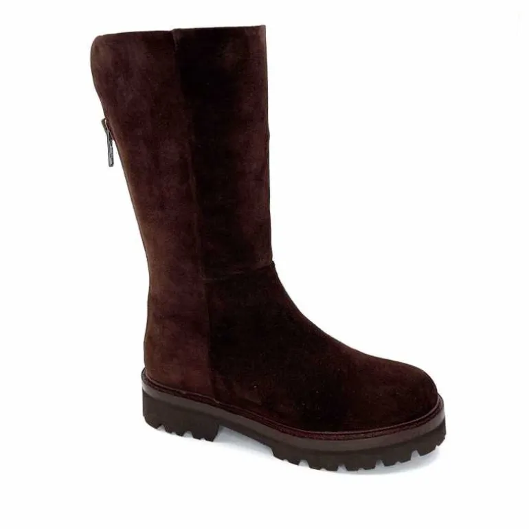 marcha / m.moustafa Bottines Ivoire Mk 3579 Cuir Daim Marron Fashion