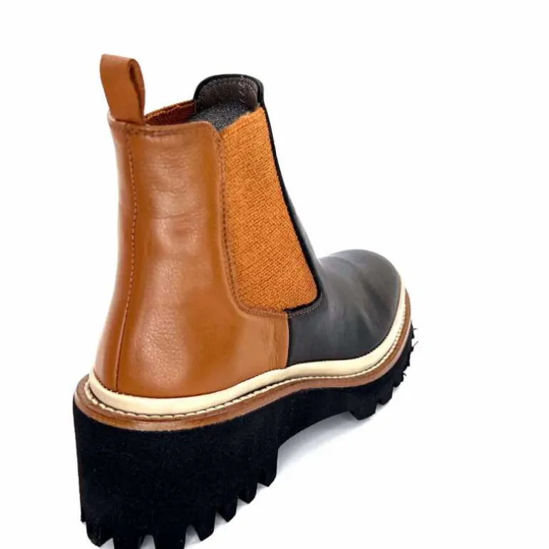 bottines_legres_xsa__cuir_noir_ampamp_camel_20.webp XSA Bottines Legères 9176 Cuir Noir & Camel BordeauxRouge Cheap