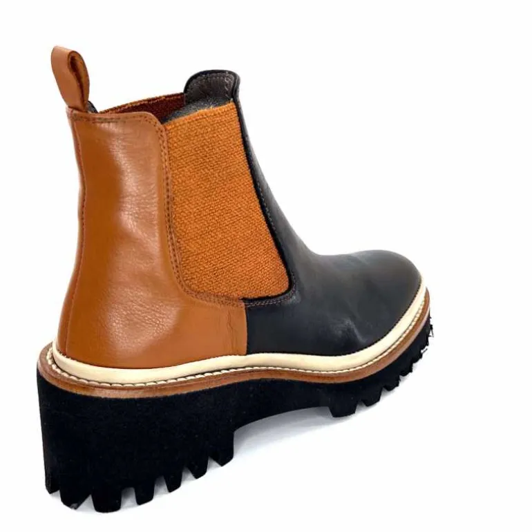 bottines_legres_xsa__cuir_noir_ampamp_camel_21.webp XSA Bottines Legères 9176 Cuir Noir & Camel BordeauxRouge Cheap