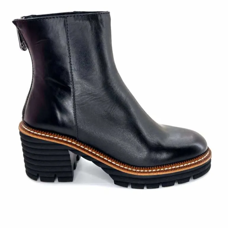 Pedro Miralles Bottines Légères à Talons 28294 Cuir Noir Shop