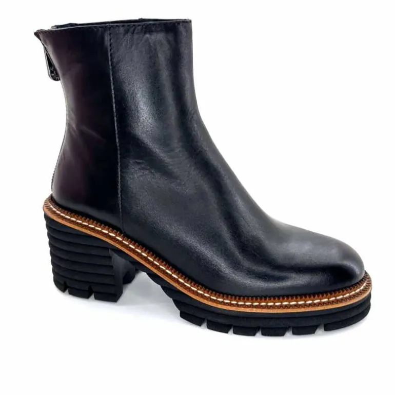 Pedro Miralles Bottines Légères à Talons 28294 Cuir Noir Shop