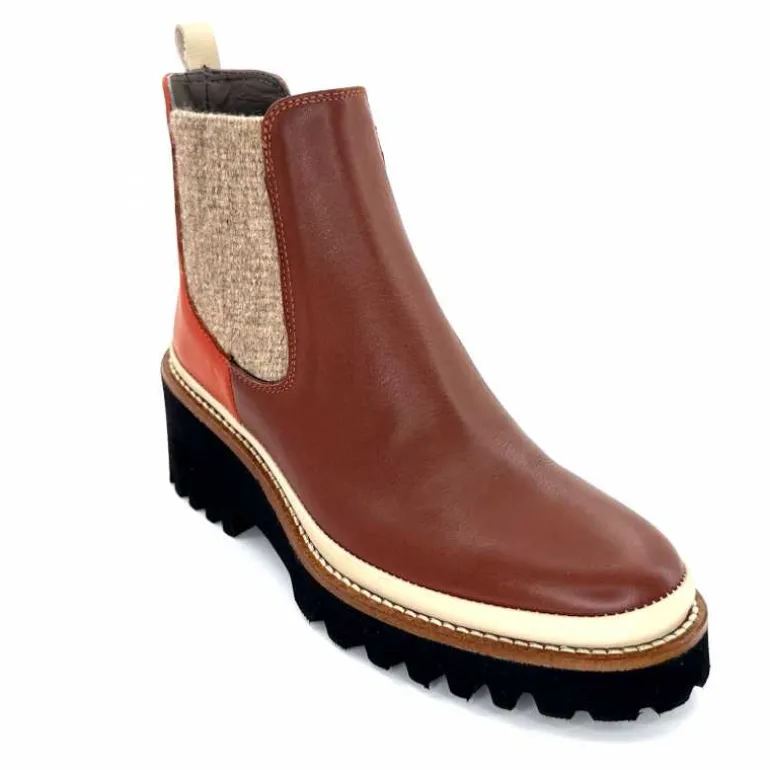 bottines_lgres_xsa__cuir_marron_rouge_3.webp XSA Bottines Légères 9176 Cuir Rouge Marron Flash Sale