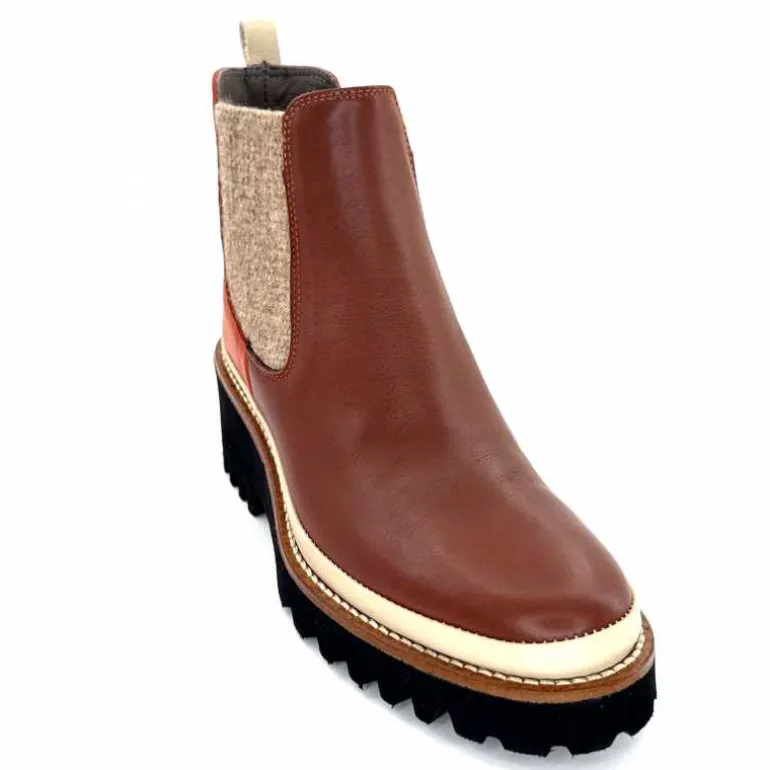 bottines_lgres_xsa__cuir_marron_rouge_4.webp XSA Bottines Légères 9176 Cuir Rouge Marron Flash Sale