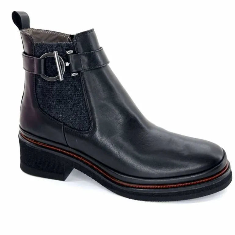 XSA Bottines Légères 0180 Cuir Noir Discount
