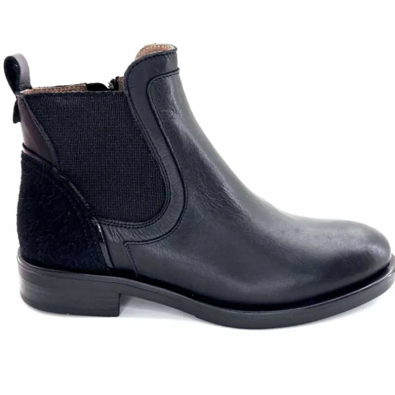MKD Bottines Dean Cuir Noir Clearance