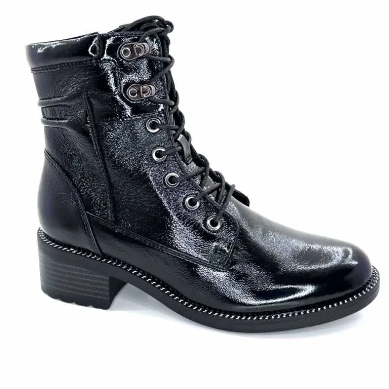 Regarde Le Ciel Bottines Emily Cuir Vernis Noir Hot