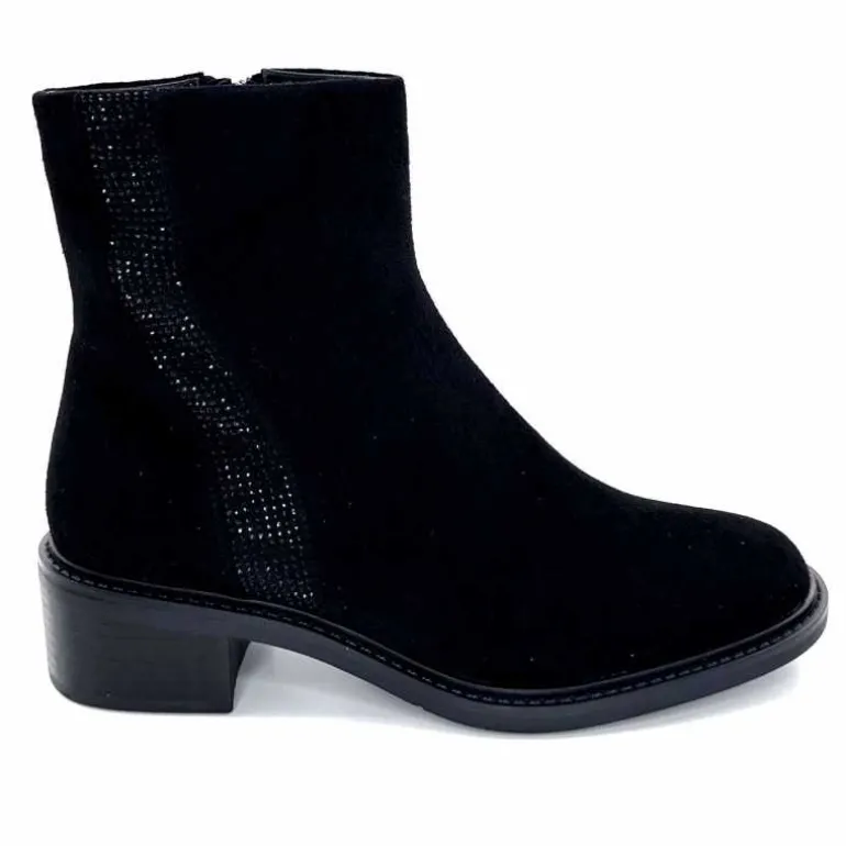 Regarde Le Ciel Bottines Moira 04 Daim Noir Flash Sale