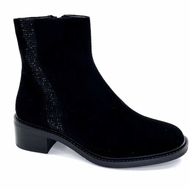Regarde Le Ciel Bottines Moira 04 Daim Noir Flash Sale