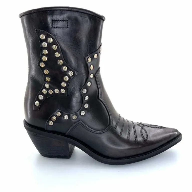 AS 98 Bottines Santiags AS98 B84203 Cuir Noir Discount