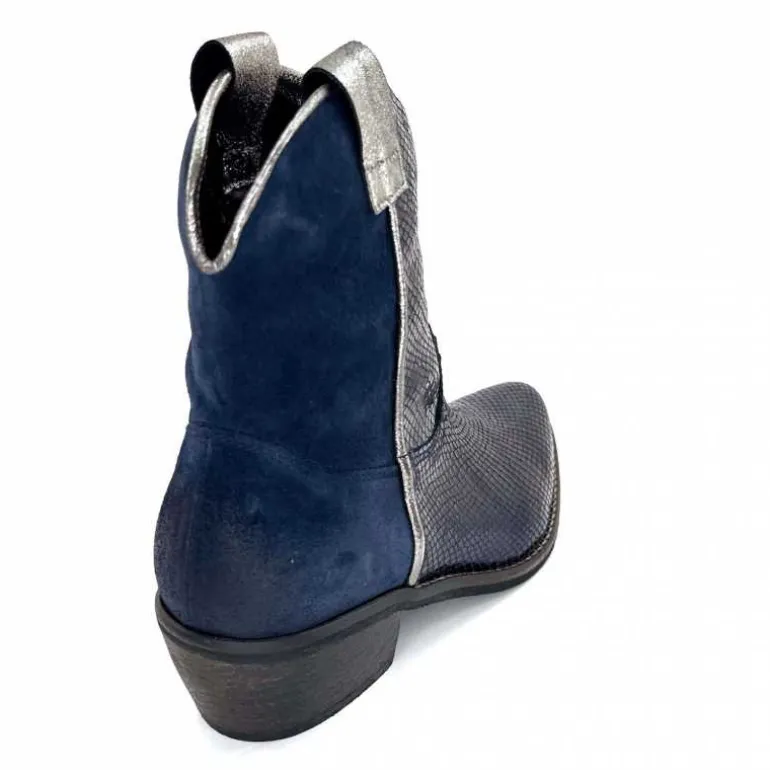 bottines_santiags_minka_heidie_cuir_mtal_ampamp_daim_marine_20.webp Minka Bottines Santiags Heidie Cuir Métal & Daim Marine Flash Sale