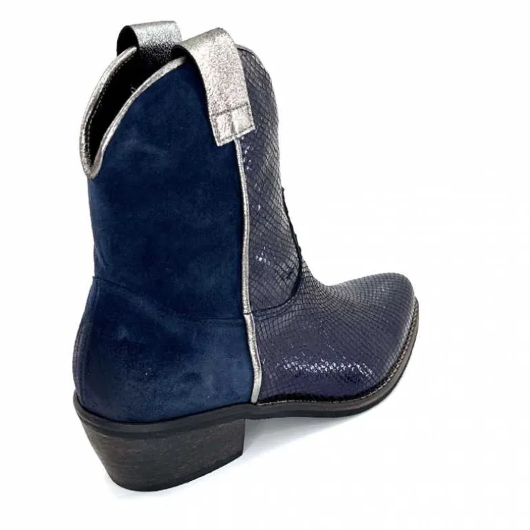 bottines_santiags_minka_heidie_cuir_mtal_ampamp_daim_marine_21.webp Minka Bottines Santiags Heidie Cuir Métal & Daim Marine Flash Sale