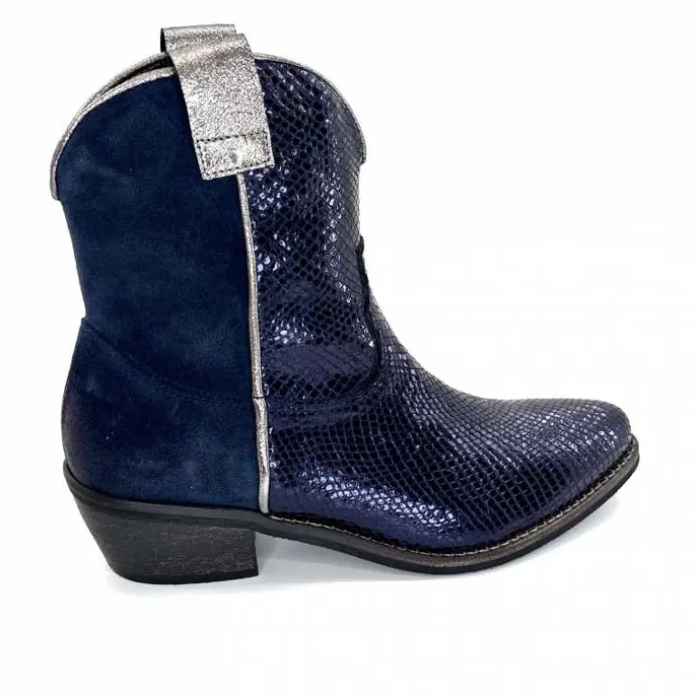 bottines_santiags_minka_heidie_cuir_mtal_ampamp_daim_marine_23.webp Minka Bottines Santiags Heidie Cuir Métal & Daim Marine Flash Sale