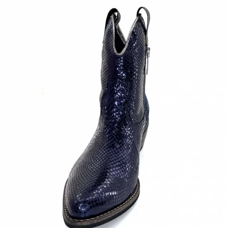 bottines_santiags_minka_heidie_cuir_mtal_ampamp_daim_marine_7.webp Minka Bottines Santiags Heidie Cuir Métal & Daim Marine Flash Sale