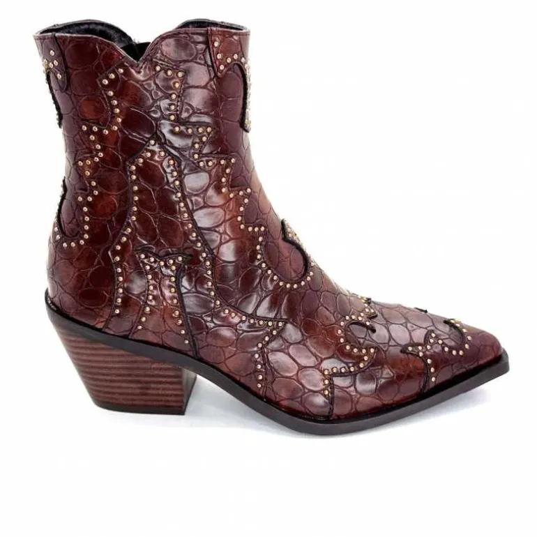 noa harmon Bottines Santiags 9098 Cuir Marron Fashion