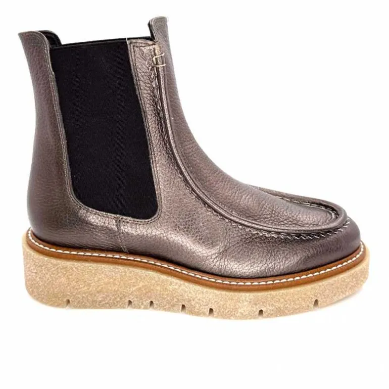 Week End Bottines 26250 Cuir Métal Bronze Flash Sale