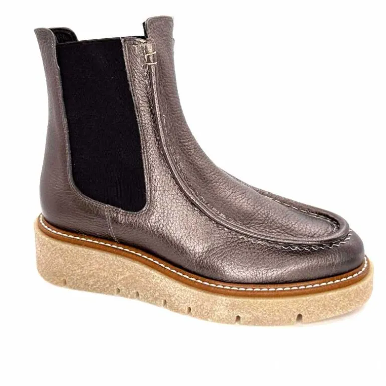 Week End Bottines 26250 Cuir Métal Bronze Flash Sale