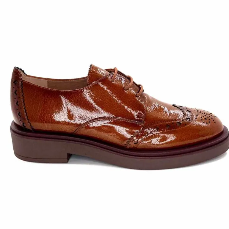 Hispanitas Derbies Hi 243519 Brookly Cuir Vernis Marron Shop