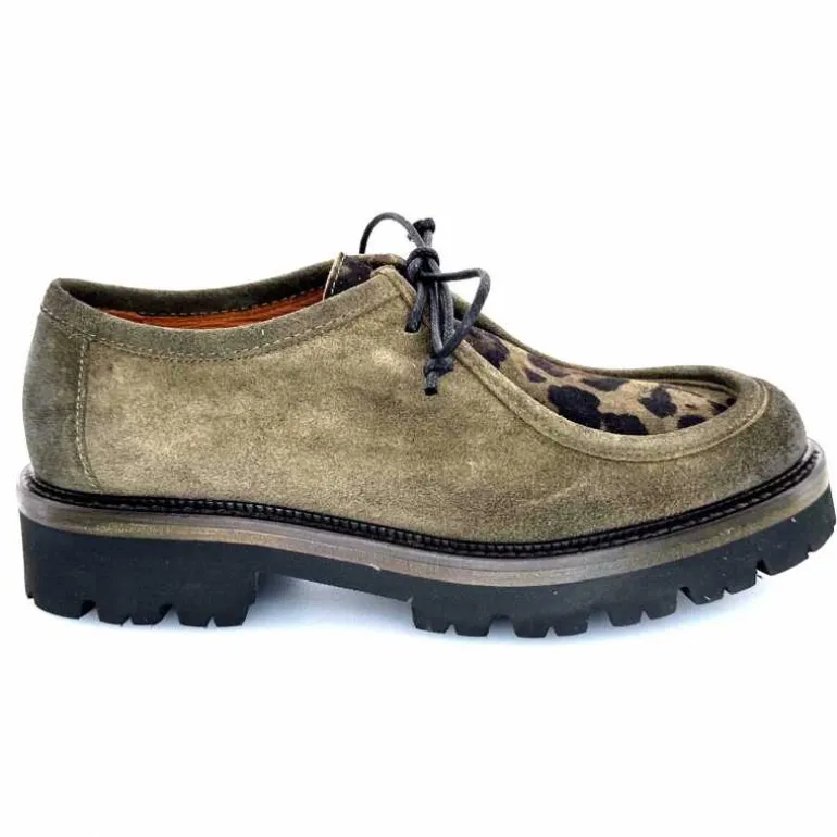 Ivoire0156 Derbies Ivoire 3225 Carrie Daim Kaki New