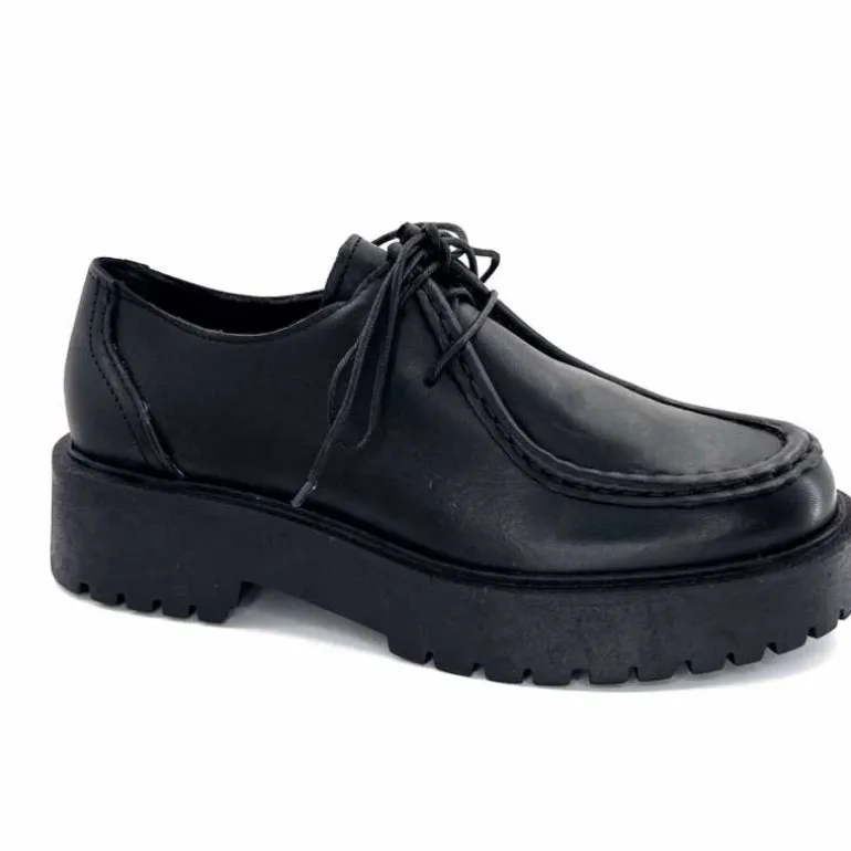 Ivoire0351a Derbies Ivoire 7325225 Cuir Noir New