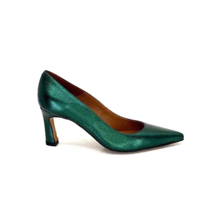 angel alarcon Escarpins A23548 Cuir Vert Discount