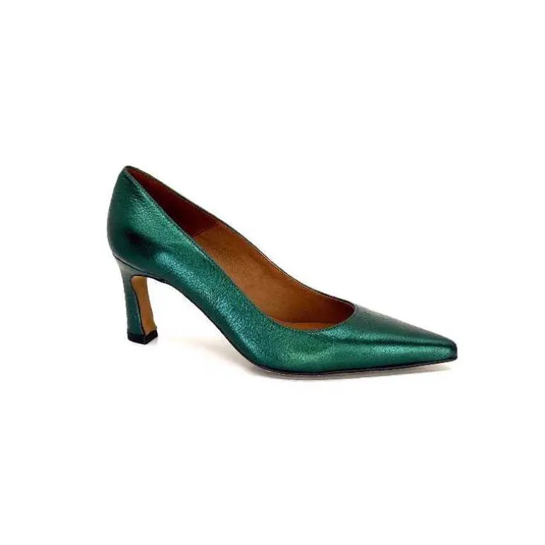 angel alarcon Escarpins A23548 Cuir Vert Discount