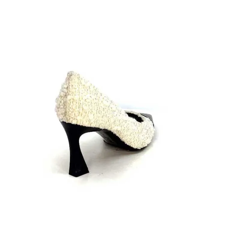 escarpins_enzo_di_martino_eli__textile_crme_cuir_vernis_noir_20.webp moon flower - enzo di martino Escarpins Enzo Di Martino Eli 715 Textile Cuir Vernis Noir Crème Fashion