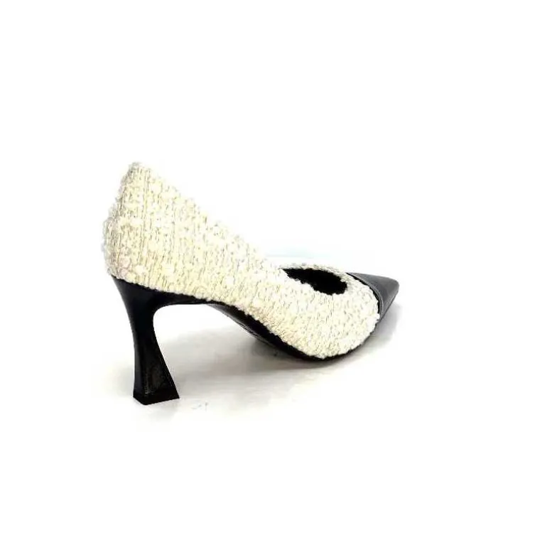 escarpins_enzo_di_martino_eli__textile_crme_cuir_vernis_noir_21.webp moon flower - enzo di martino Escarpins Enzo Di Martino Eli 715 Textile Cuir Vernis Noir Crème Fashion