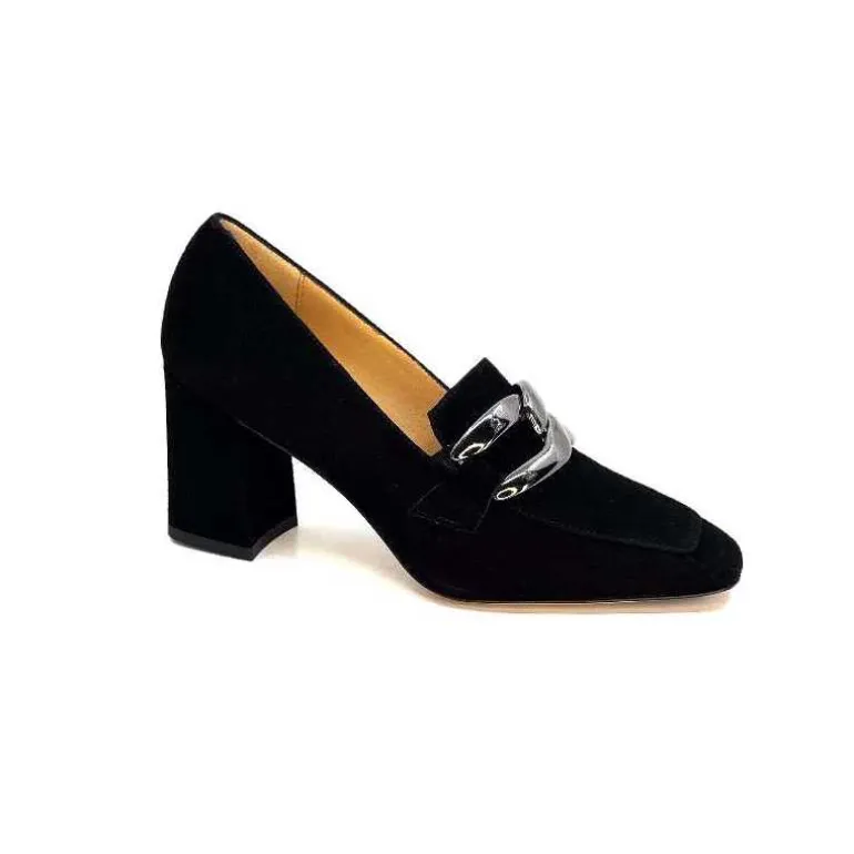 Ivoire0347b Escarpins Ivoire Ch658 Daim Noir Online