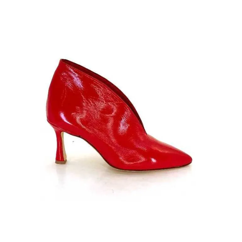 l'arianna Escarpins Low Boots Tr 8019 Cuir Vernis Rouge Best