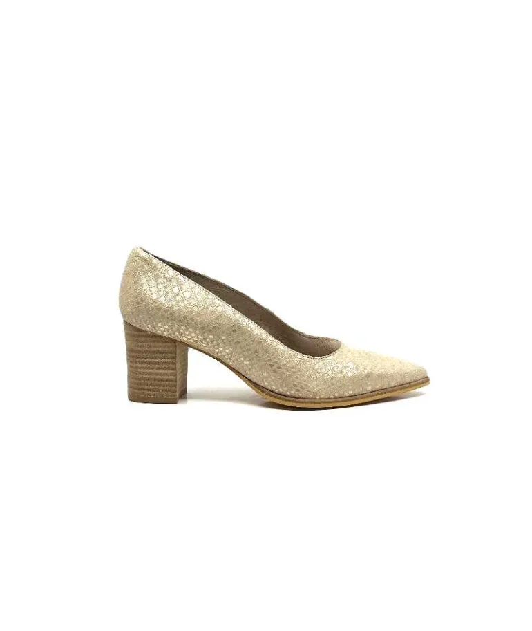 Myma Escarpins 6627/01 Cuir Beige & Or Clearance