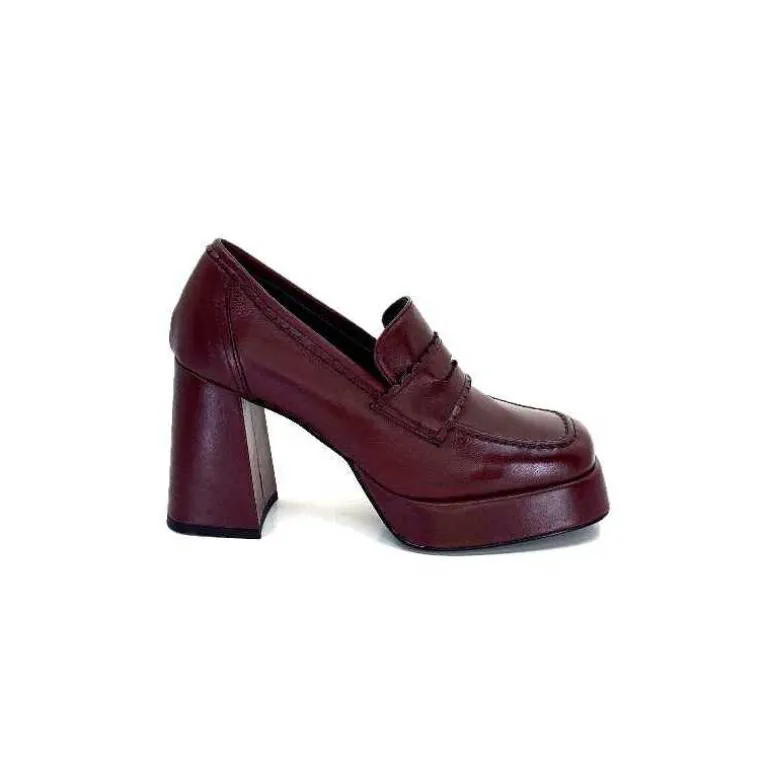 napoleoni Escarpins A9183 Cuir Bordeaux Shop