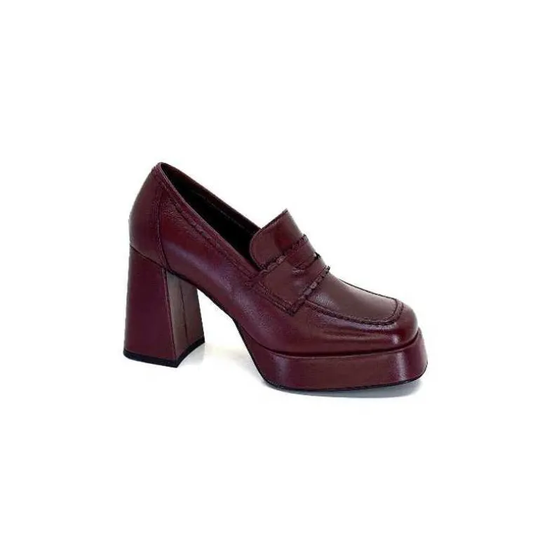 napoleoni Escarpins A9183 Cuir Bordeaux Shop