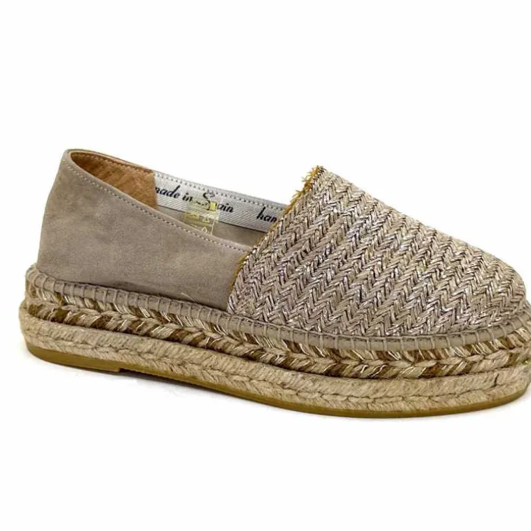 Gaimo Espadrilles Clarion Métal Plata Taupe Fashion