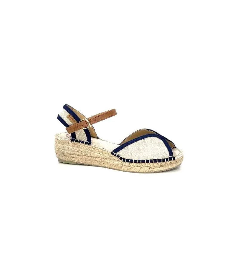 Toni Pons Espadrilles Bego Textile Ecru Marine Beige Hot