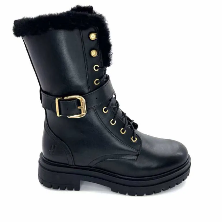 gemilli sarl - hooper Mi-Bottes Fourrées Hooper Shoes Lazlo Cuir Noir Best