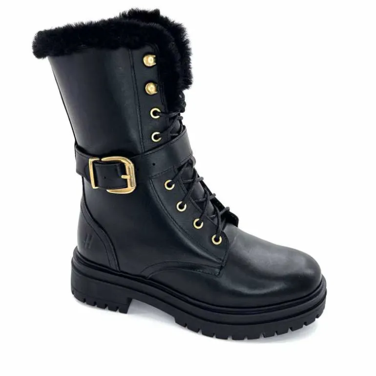 gemilli sarl - hooper Mi-Bottes Fourrées Hooper Shoes Lazlo Cuir Noir Best