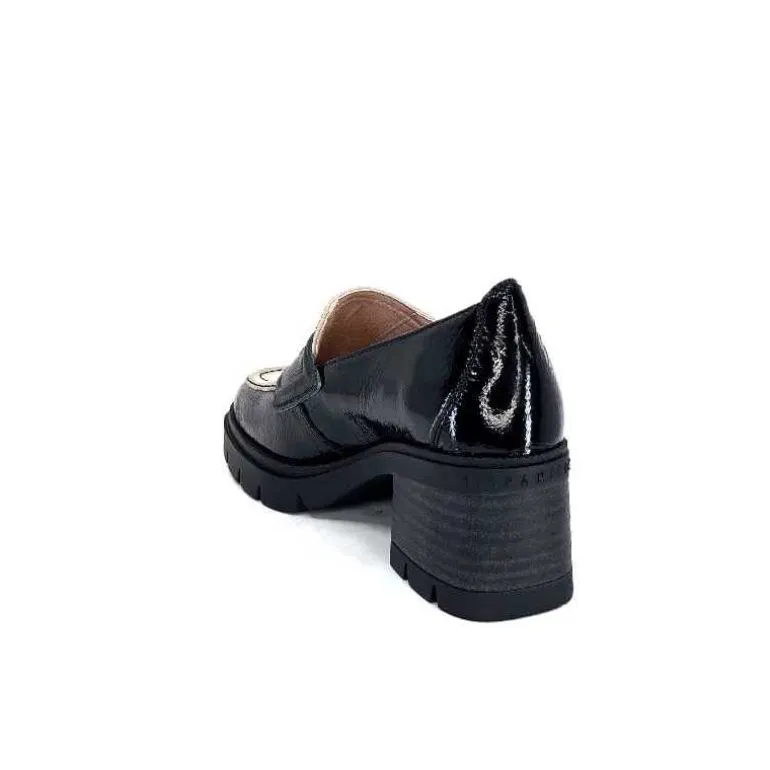 Hispanitas Mocassins Chi 232965 Everest Cuir Vernis Cuir Vert &amp; Beige Noir Store