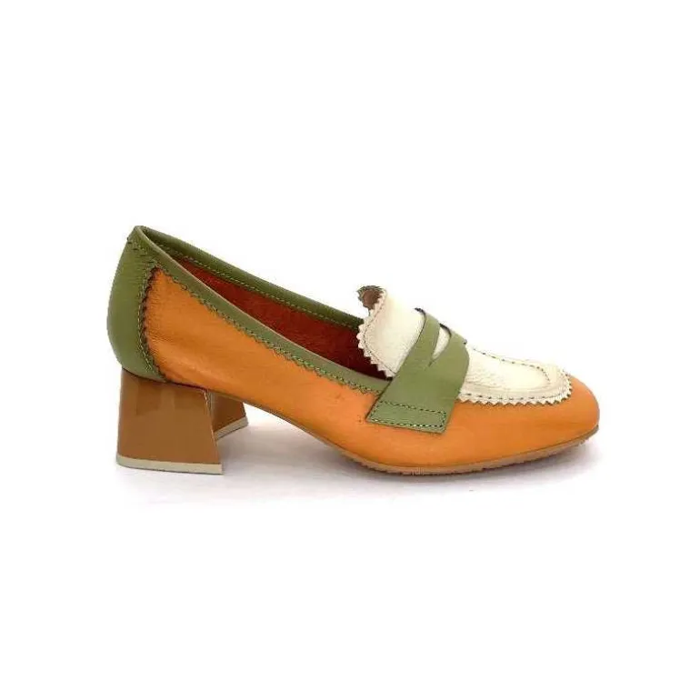 Hispanitas Mocassins Chv 243277 Cuir Beige Vert Orange Shop