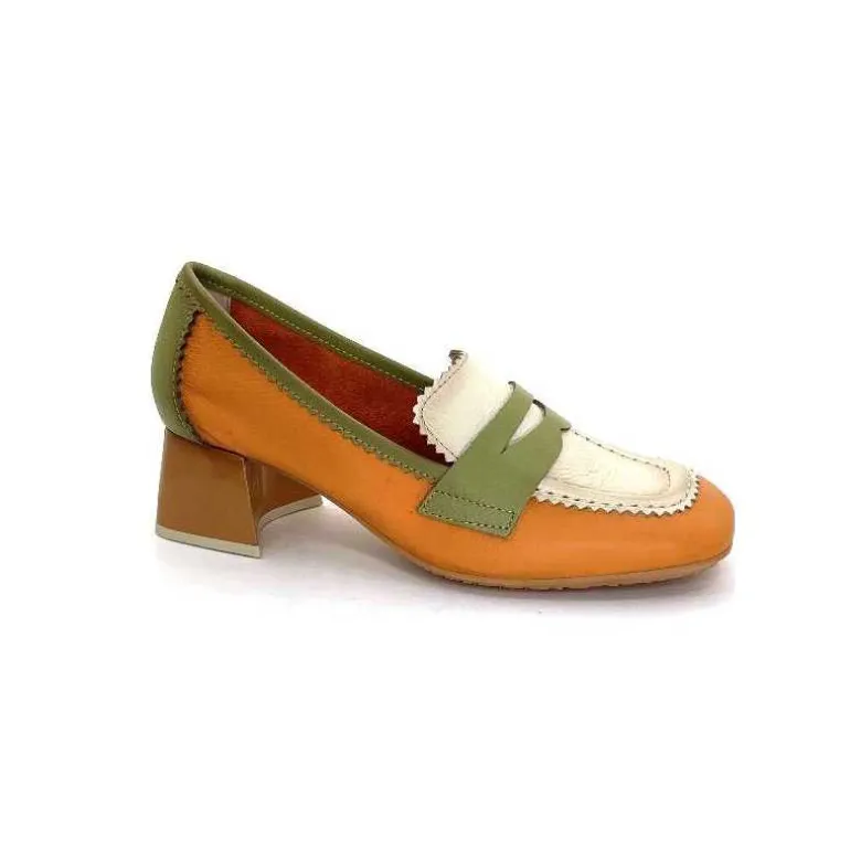 Hispanitas Mocassins Chv 243277 Cuir Beige Vert Orange Shop