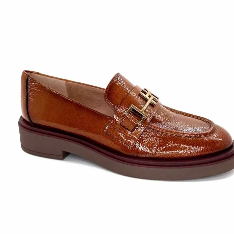 Hispanitas Mocassins Hi 243632 Brookly Cuir Vernis Marron Cheap