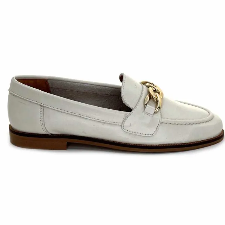 Ivoire0209b Mocassins Ivoire 12779 Cuir Beige Crème Flash Sale